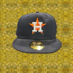 New Era 59Fifty Men's Hat MLB Houston Astros Navy Blue Fitted Cap 7 3/4